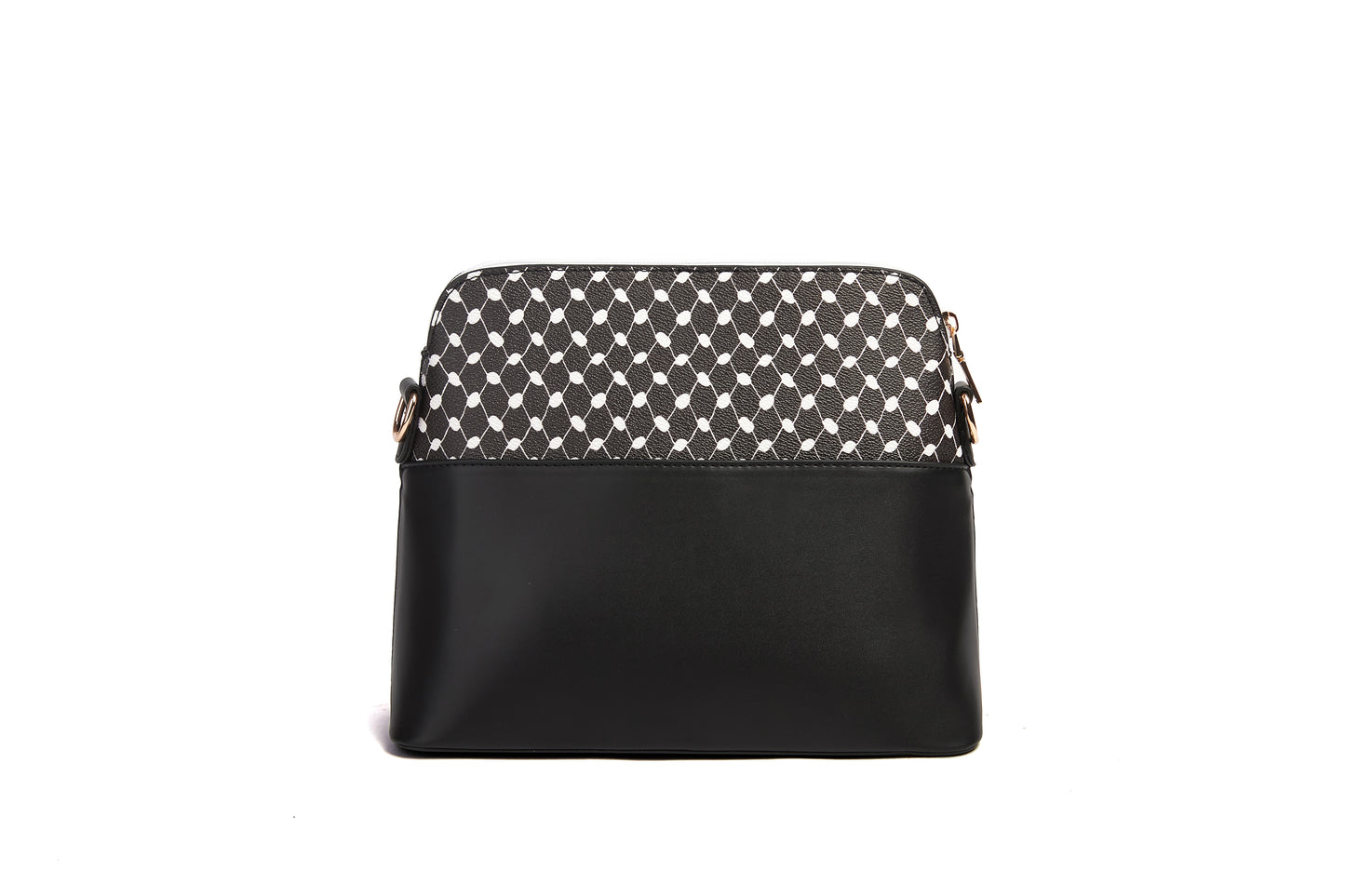Keffiyeh Pattern Cross Body Bag Black