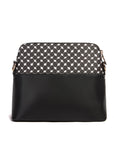 Keffiyeh Pattern PU Leather Cross Body Bag Black