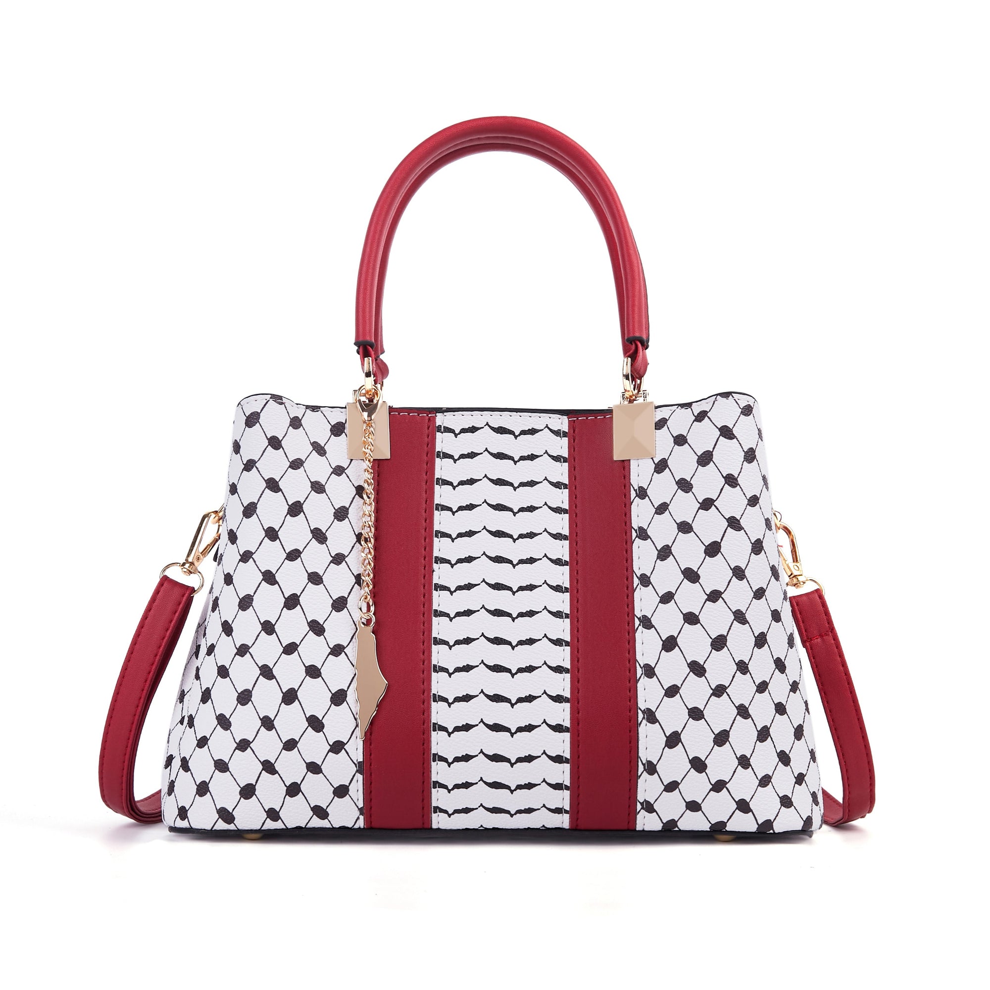 Threads of Heritage Handbag - Cherry Red
