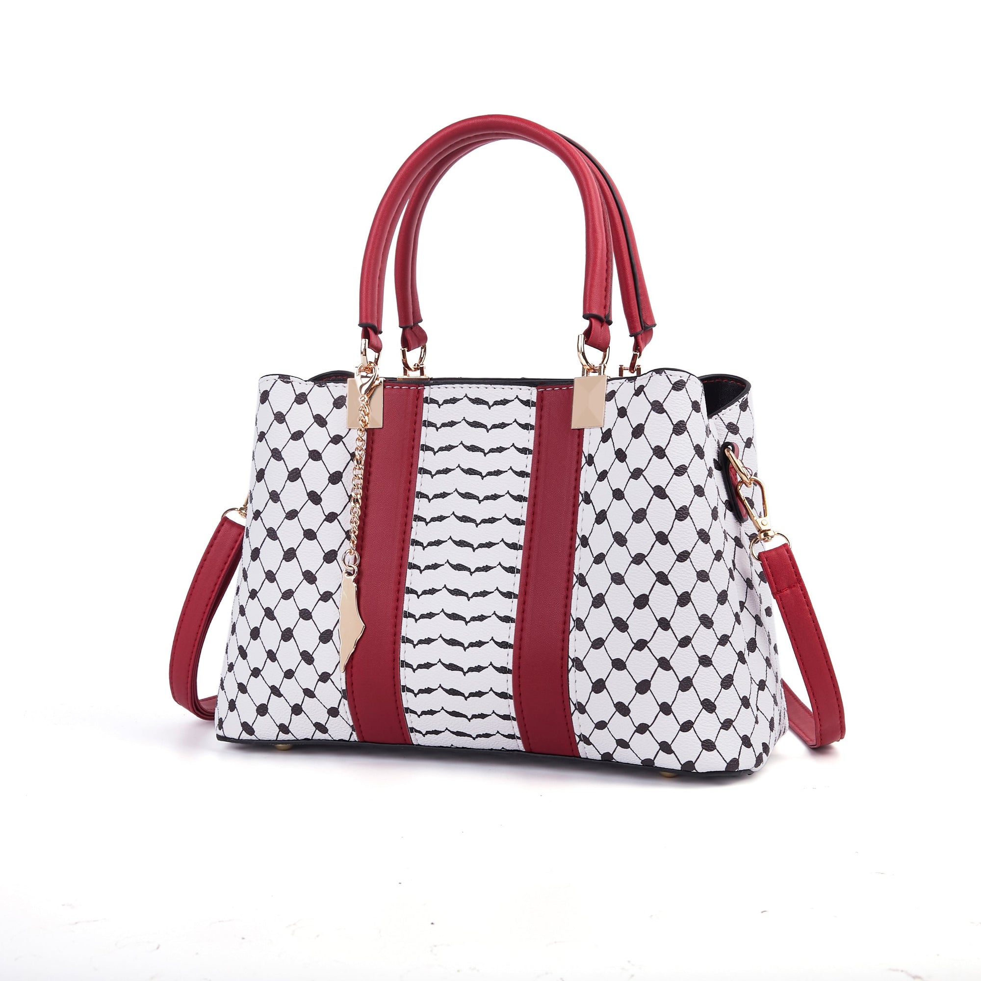 Threads of Heritage Handbag - Cherry Red