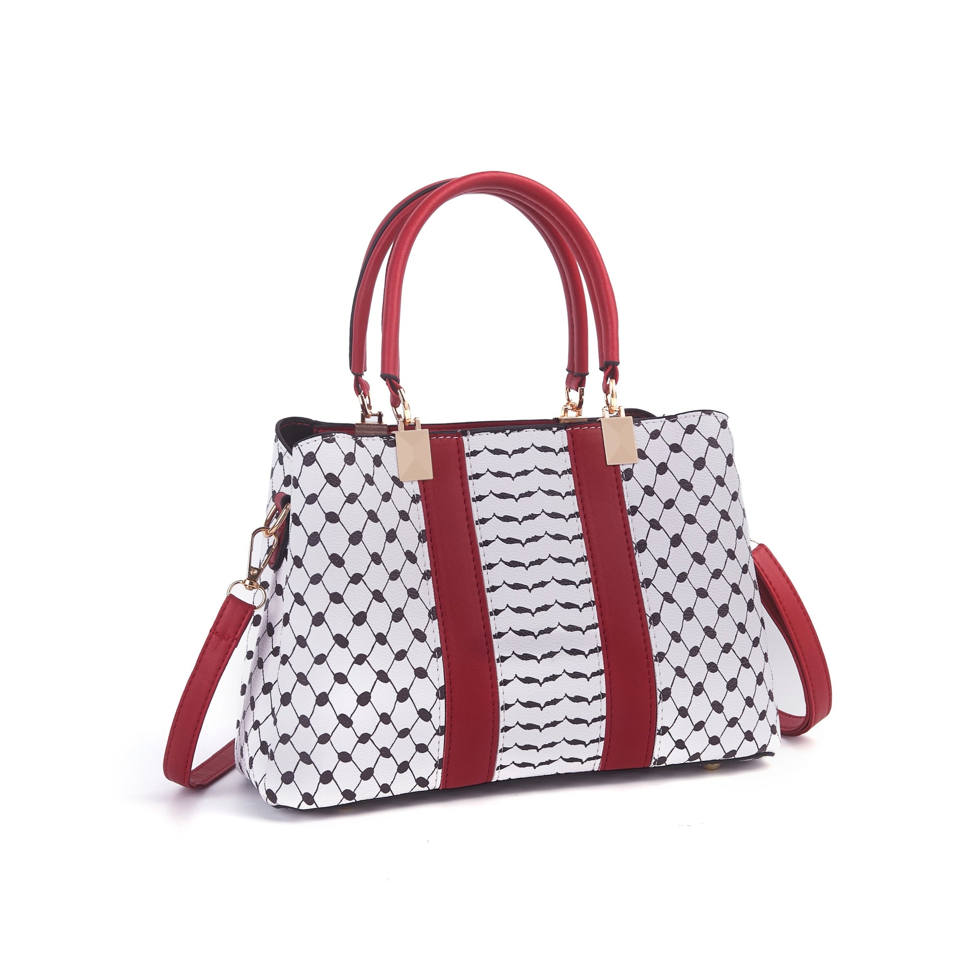 Threads of Heritage Handbag - Cherry Red