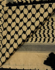 Bedouin Desert Keffiyeh – Legacy of the Nomads Sand/Black with Black Tassels