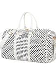 Keffiyeh-Inspired PU Leather Travel Bag