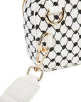 Keffiyeh-Inspired PU Leather Crossbody Bag
