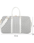 Keffiyeh-Inspired PU Leather Travel Bag