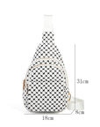 Keffiyeh-Inspired PU Leather Chest Bag