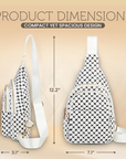 Keffiyeh-Inspired PU Leather Chest Bag