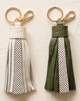 Heritage Keffiyeh Leather Tassel Charm