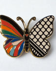 Freedom in Patterns — Rainbow Keffiyeh Butterfly Enamel Pin