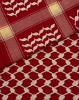 Jericho Sun Keffiyeh – Radiance of Resilience Red/White with a Touch of Yellow