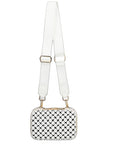 Keffiyeh-Inspired PU Leather Crossbody Bag