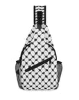 Keffiyeh Pattern Chest Crossbody Bag with Adjustable Strap
