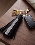 Heritage Keffiyeh Leather Tassel Charm