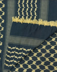 Azure Coast Keffiyeh – Peace of the Mediterranean Powder Blue/Sand