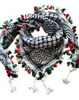 Heritage Threads Keffiyeh – 100% Cotton, Handmade, Palestine Tassels