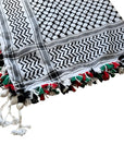 Heritage Threads Keffiyeh – 100% Cotton, Handmade, Palestine Tassels