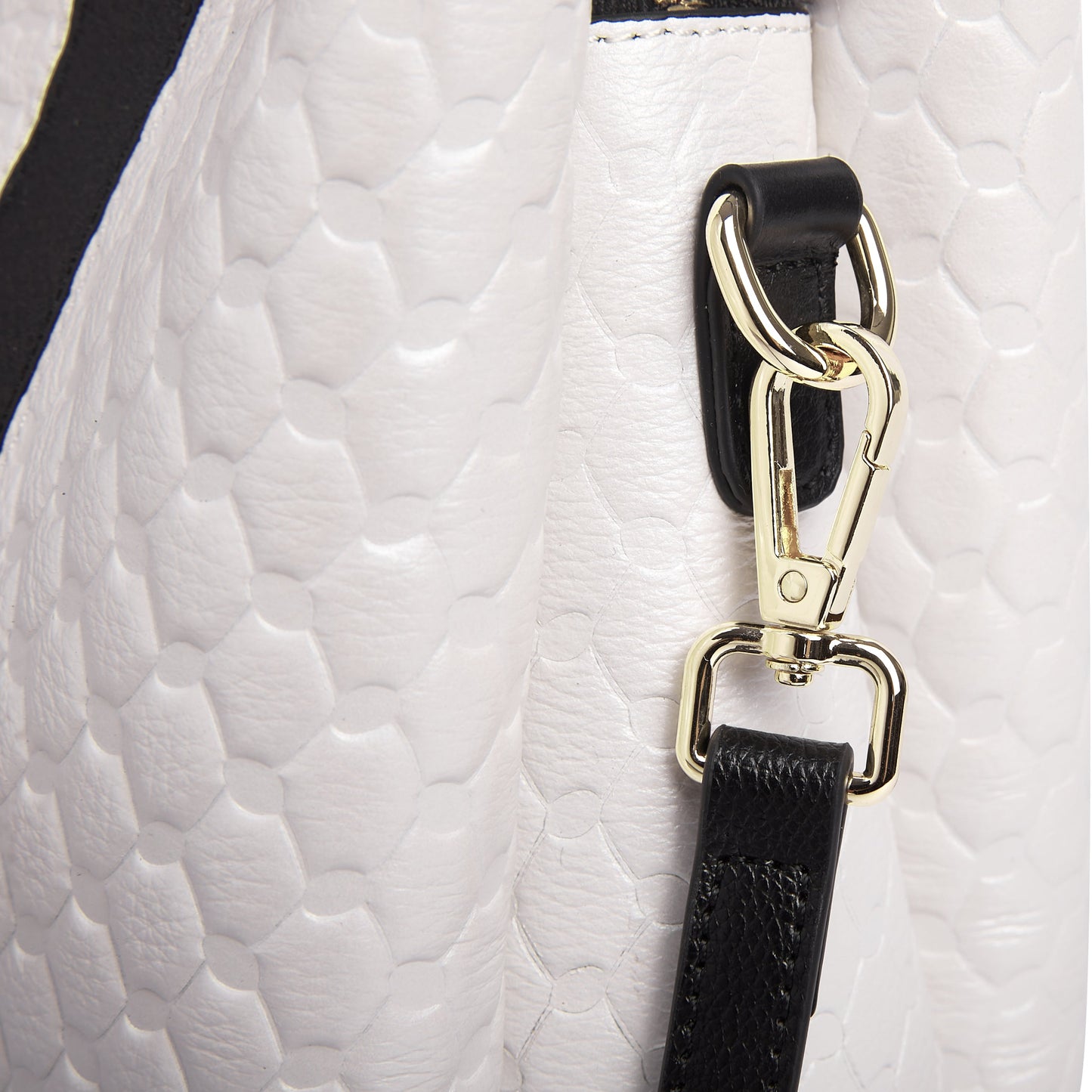 Full-Grain Leather Keffiyeh-Embossed Handbag – Luxury Statement Bag