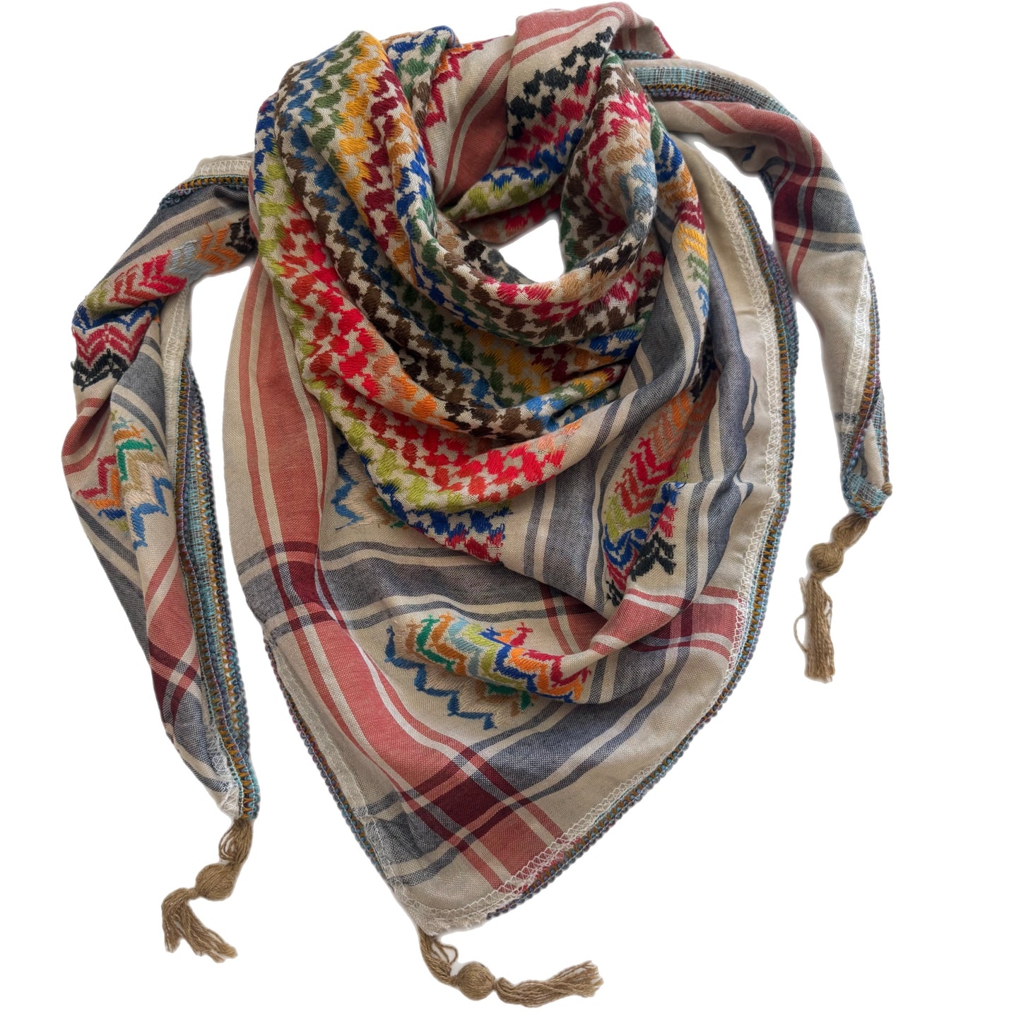 Threads of Joy – Rainbow Keffiyeh Series – Symbol of Peace and Hope