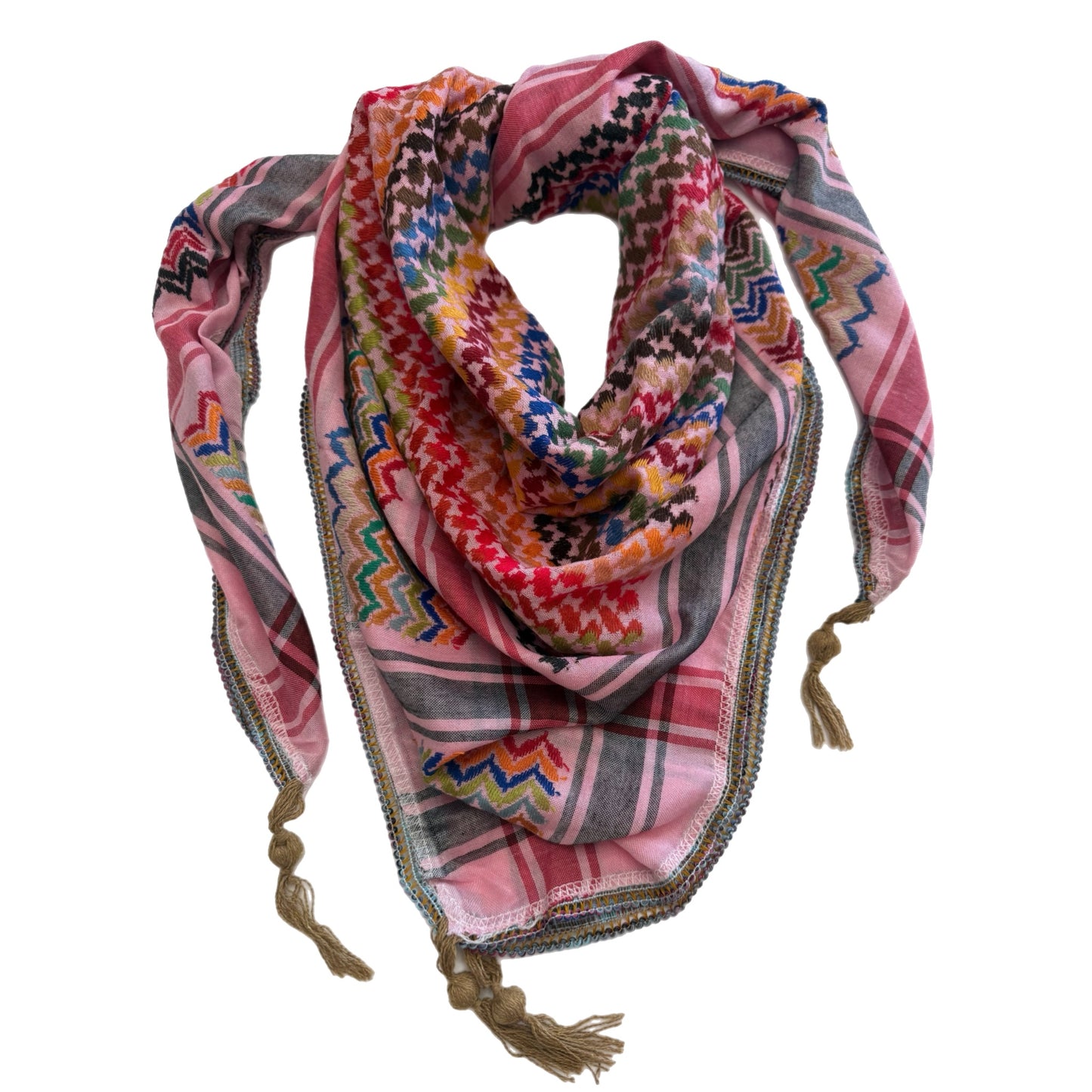 Threads of Joy – Rainbow Keffiyeh Series – Symbol of Peace and Hope