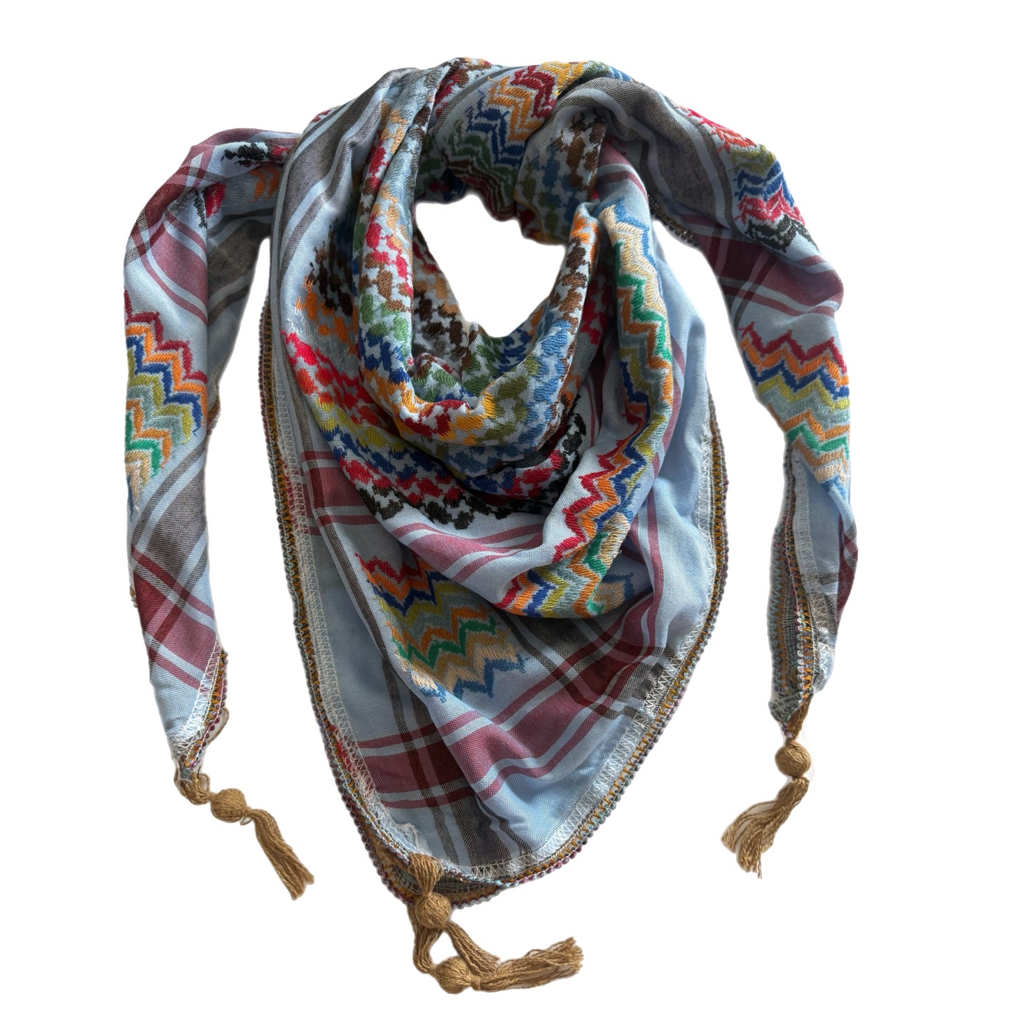 Threads of Joy – Rainbow Keffiyeh Series – Symbol of Peace and Hope