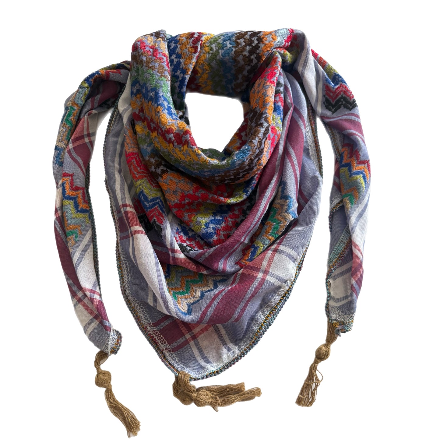 Threads of Joy – Rainbow Keffiyeh Series – Symbol of Peace and Hope