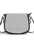 Keffiyeh Pattern PU Leather Saddle Bag – Timeless Elegance Meets Cultural Heritage