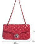 Keffiyeh Quilted Leather Shoulder Bag in Lambskin