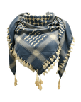 Azure Coast Keffiyeh – Peace of the Mediterranean Powder Blue/Sand