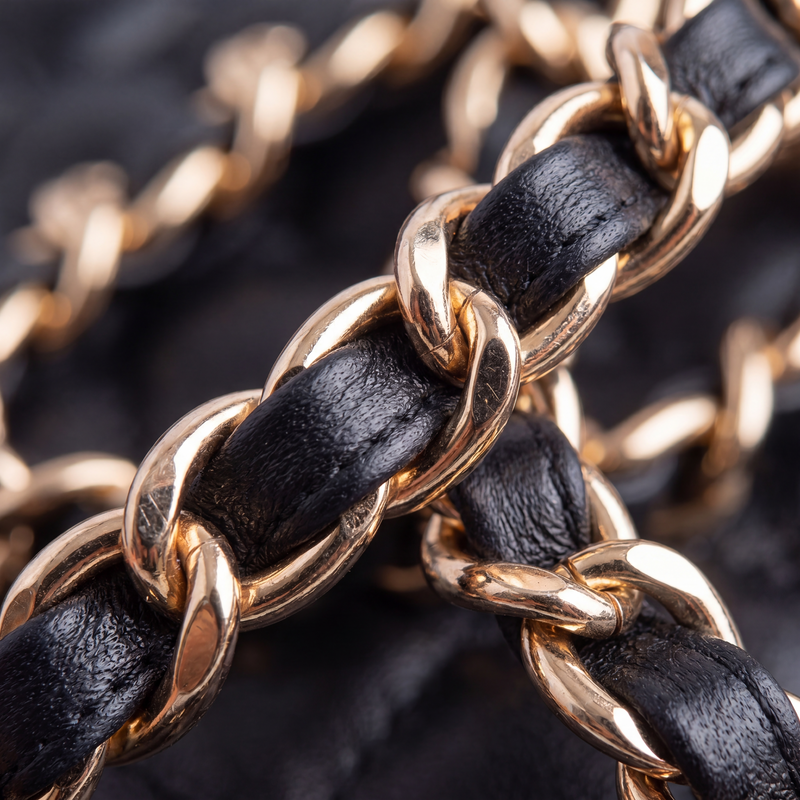 Leather & chain strap