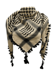 Bedouin Desert Keffiyeh – Legacy of the Nomads Sand/Black with Black Tassels