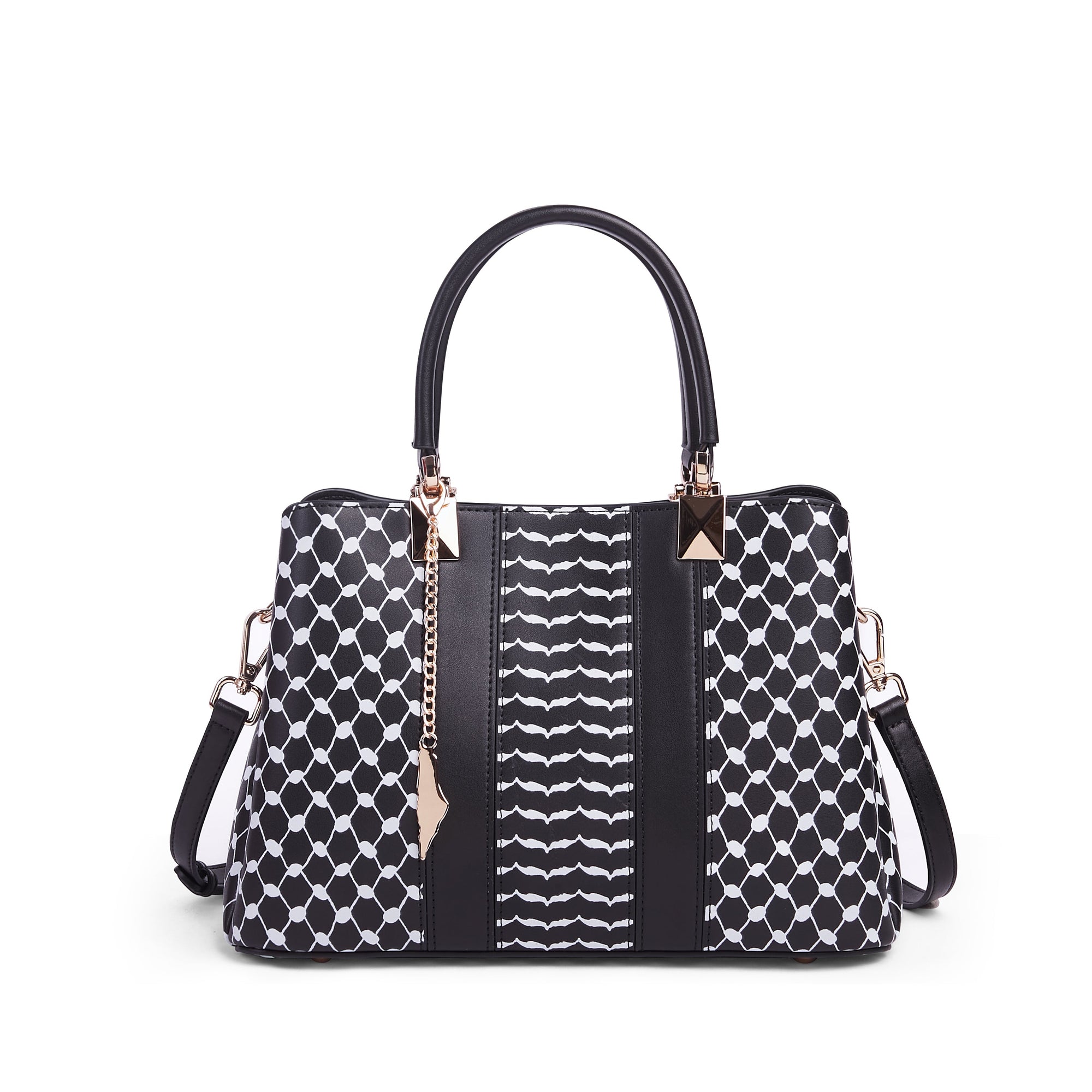 Keffiyeh Crossbody Purse with Palestine Emblem