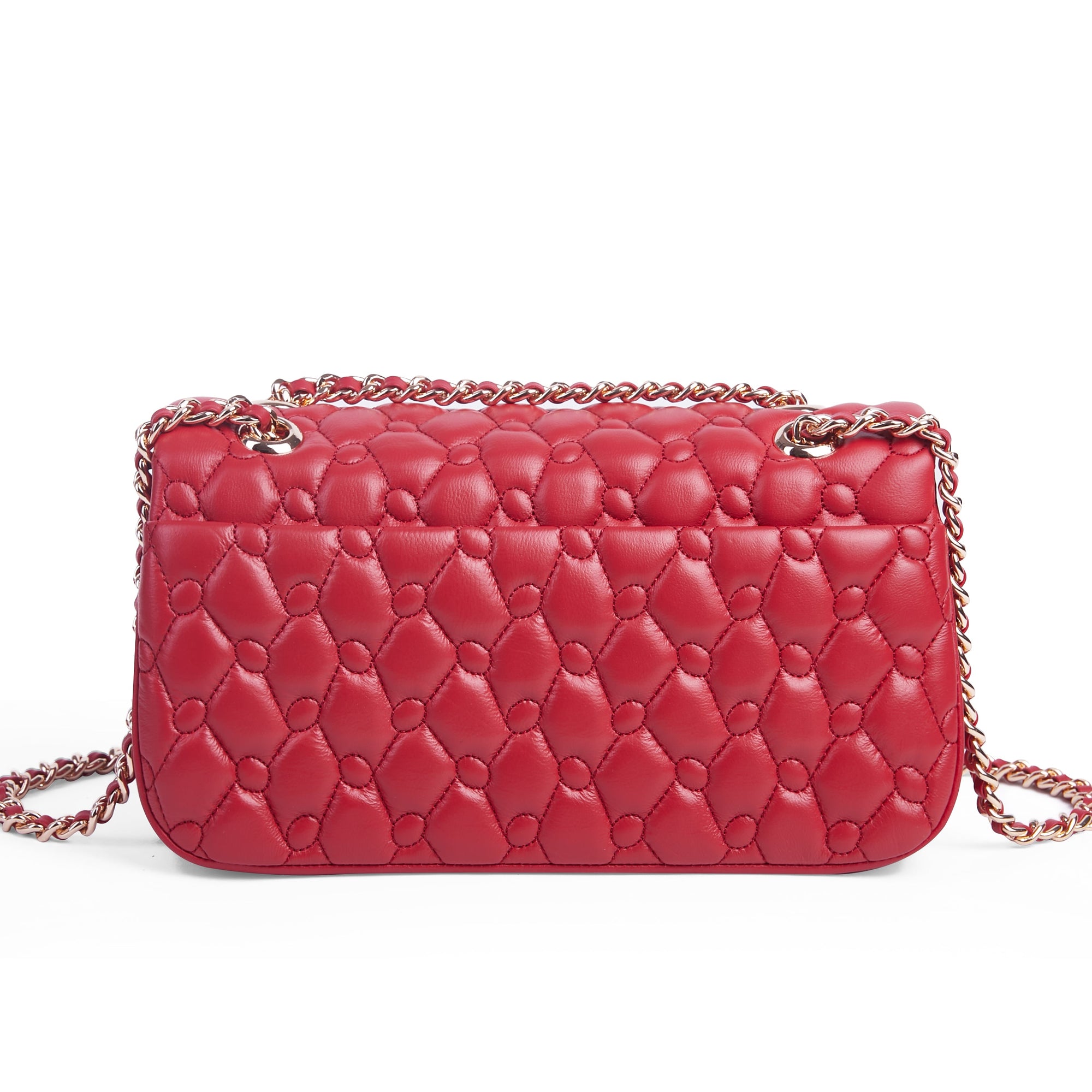 Keffiyeh Quilted Leather Shoulder Bag in Lambskin