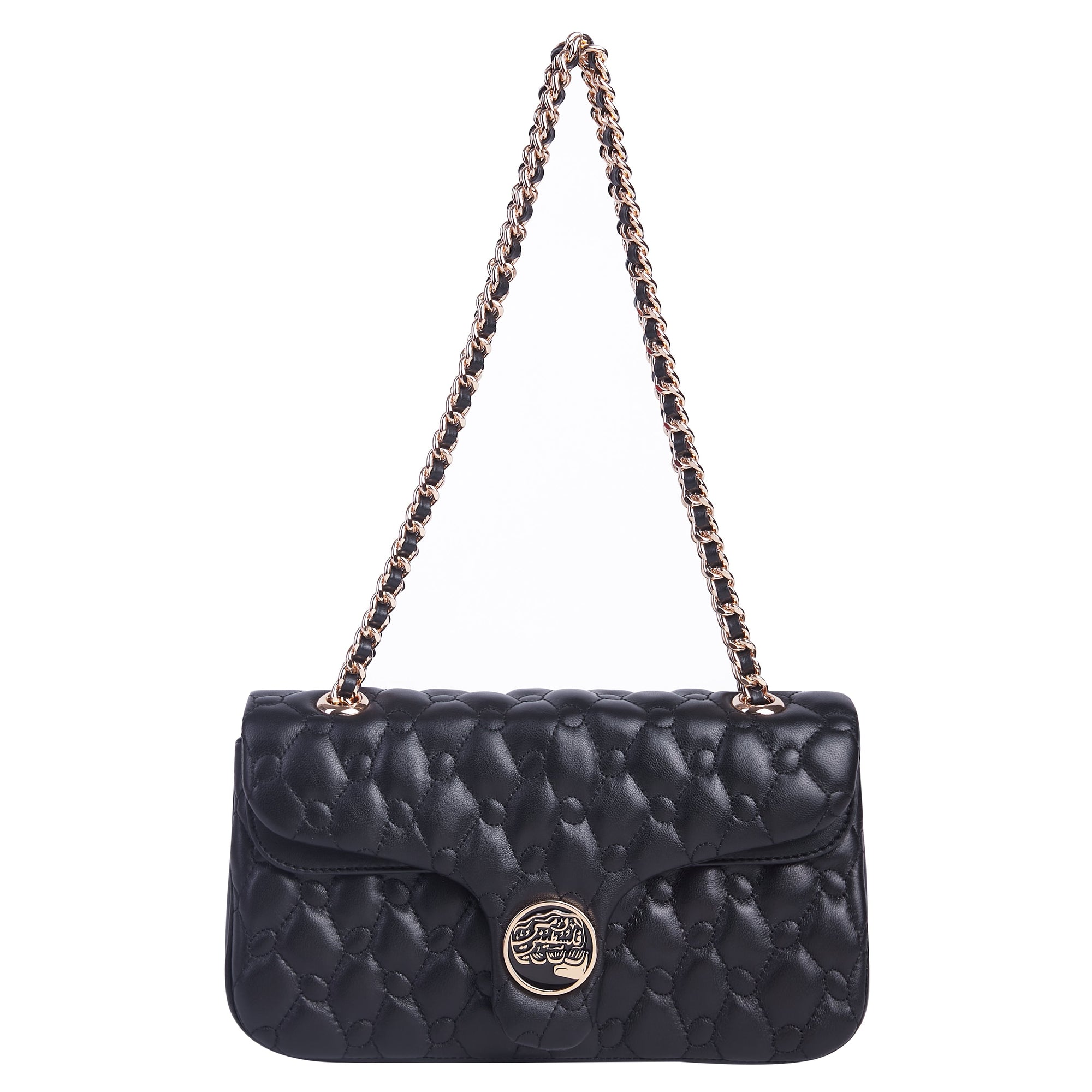 Keffiyeh Quilted Leather Shoulder Bag in Lambskin