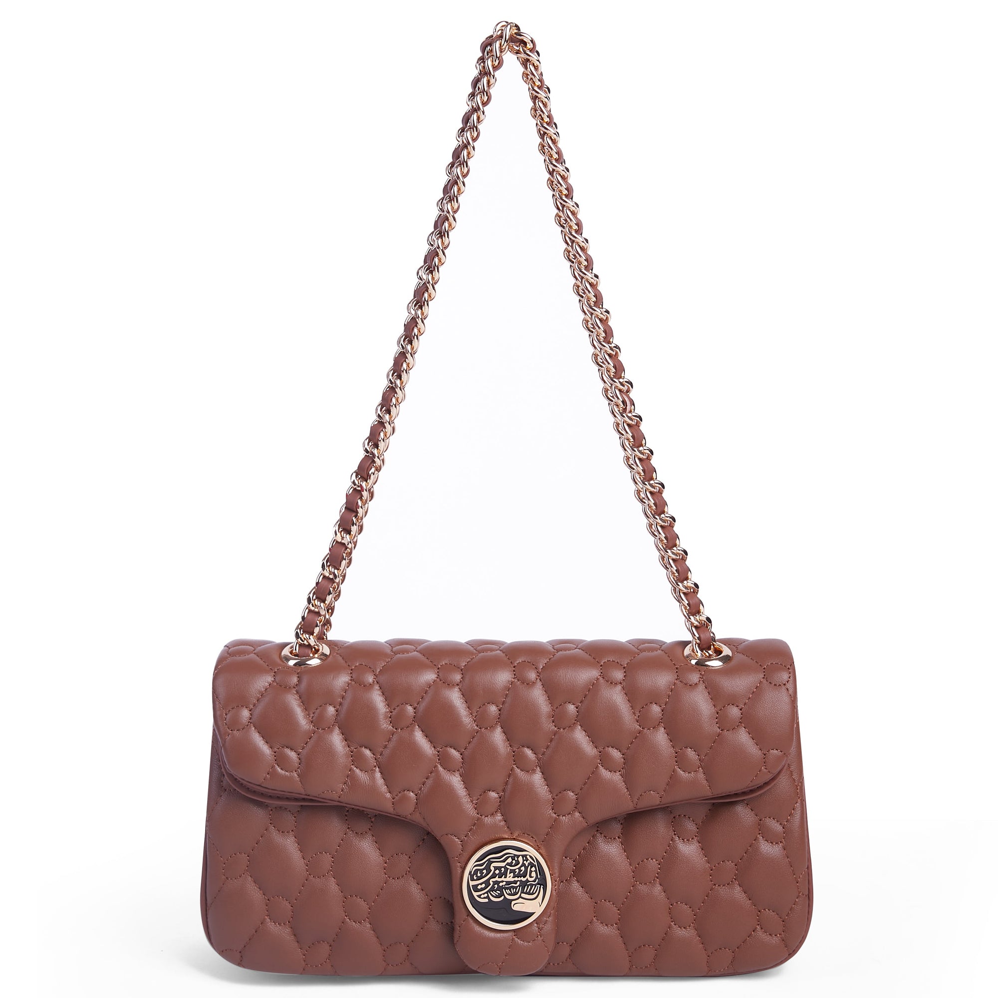 Keffiyeh Quilted Leather Shoulder Bag in Lambskin