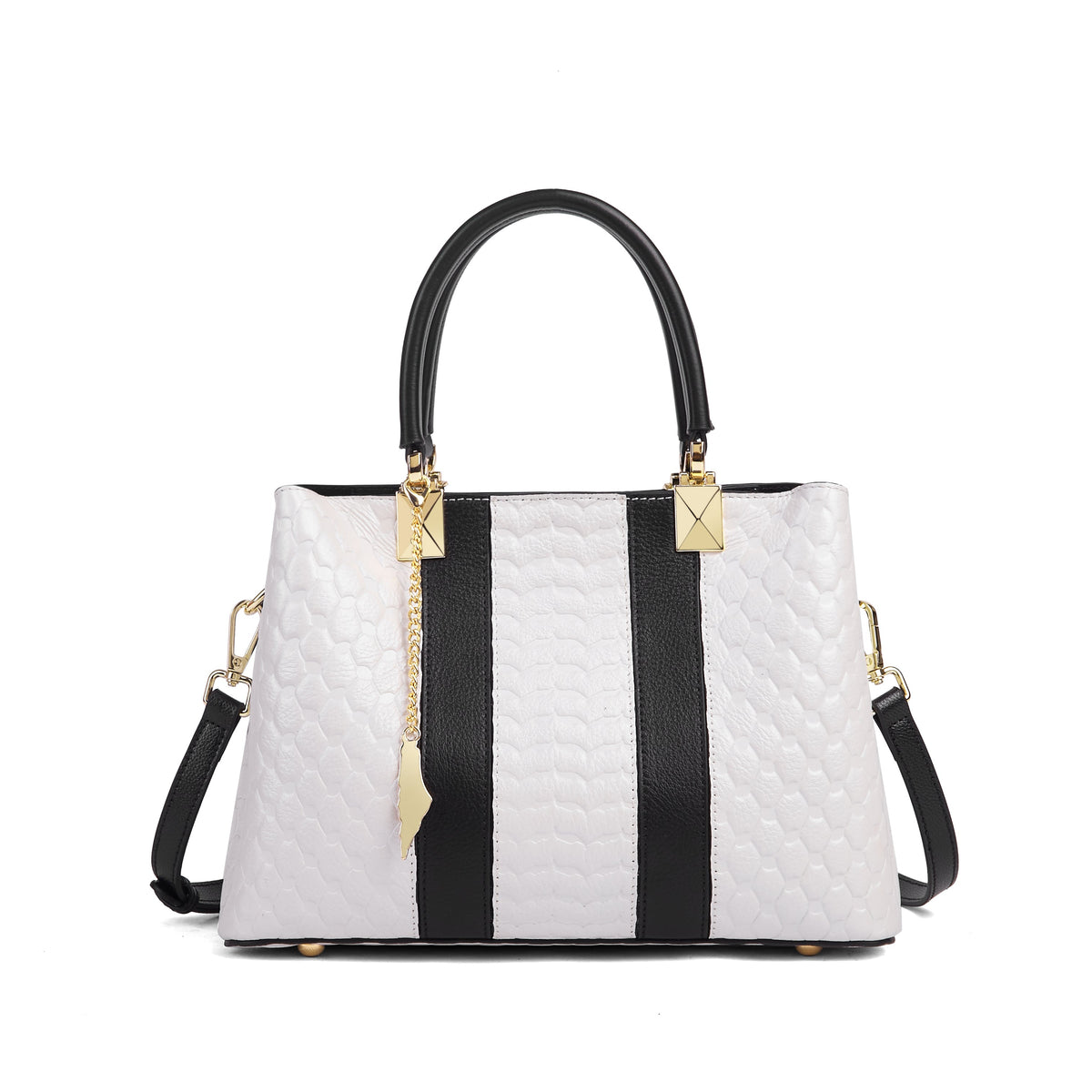 Yafa Elegance Keffiyeh Handbag | Full-Grain Leather Bag 