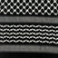 Jabal Al-Nar Keffiyeh – Flames of Defiance Black/White with Black Tassels