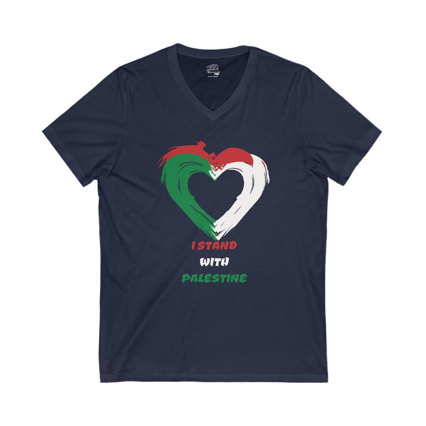 "I Stand with Palestine" V-Neck T-Shirt – A Statement of Solidarity