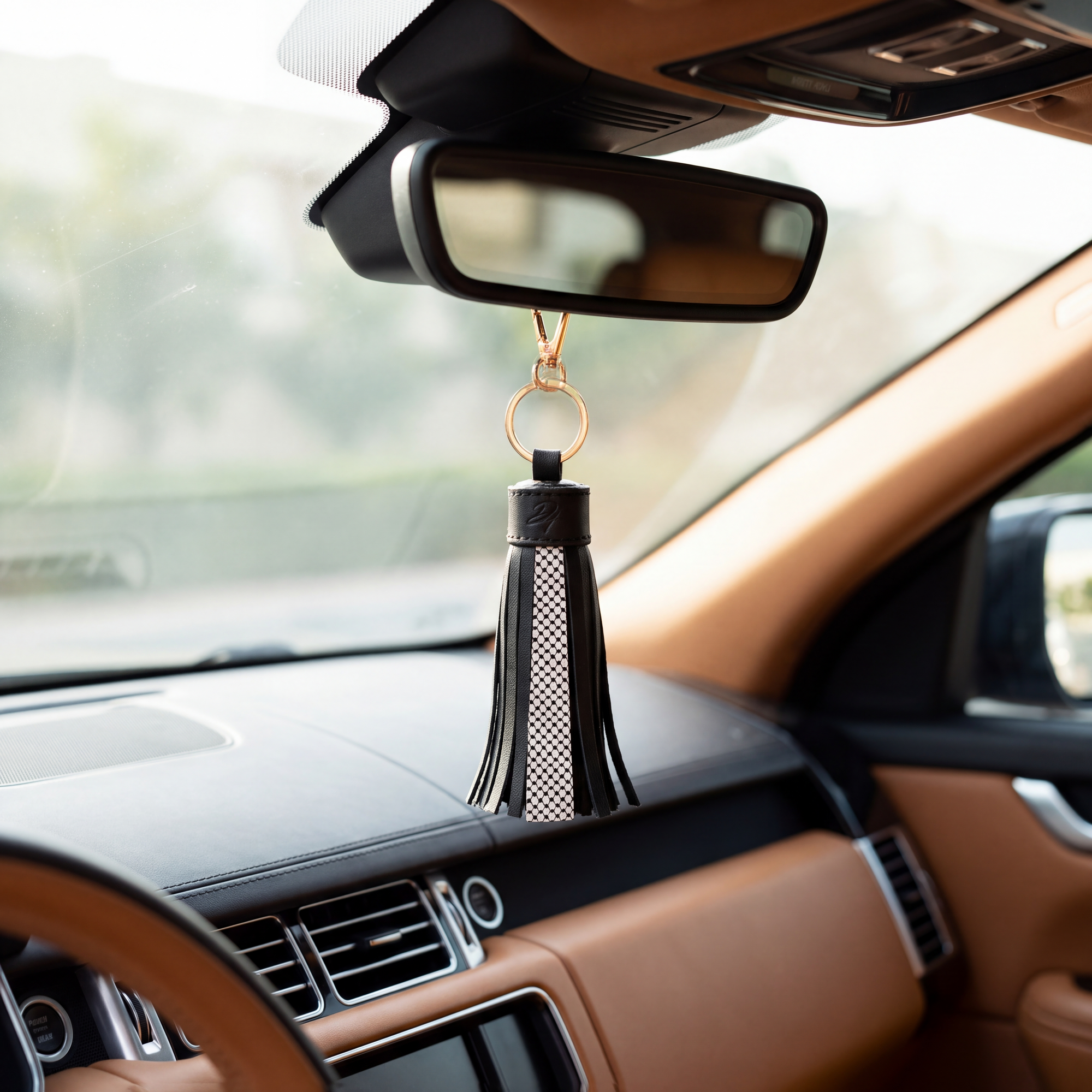 Heritage Keffiyeh Leather Tassel Charm