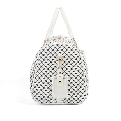 Keffiyeh-Inspired PU Leather Travel Bag