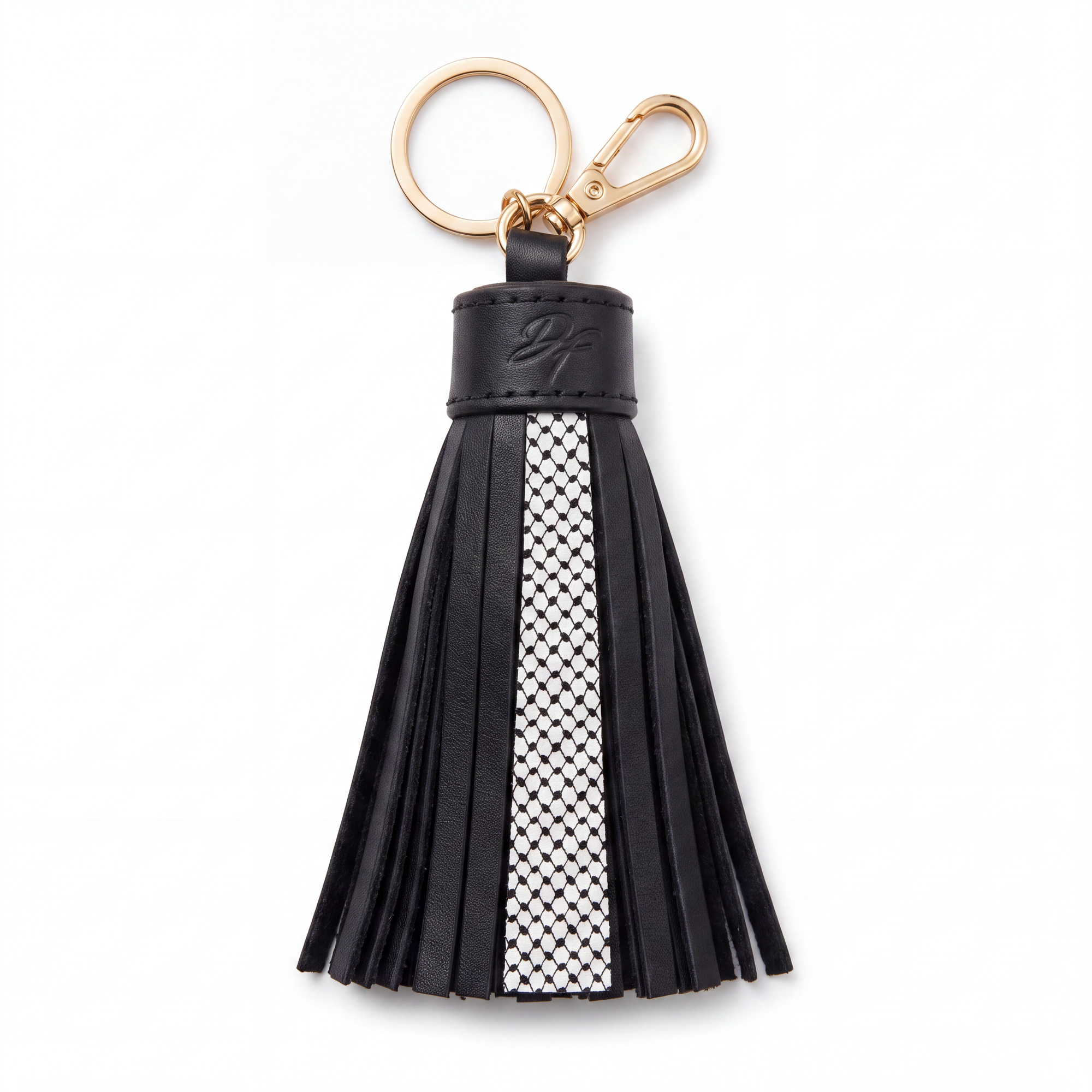 Heritage Keffiyeh Leather Tassel Charm