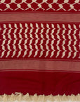 Jericho Sun Keffiyeh – Radiance of Resilience Red/White with a Touch of Yellow