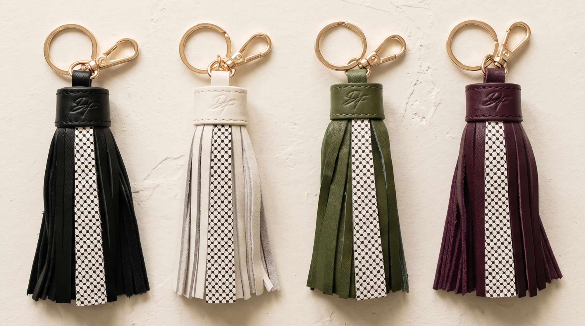 Heritage Keffiyeh Leather Tassel Charm