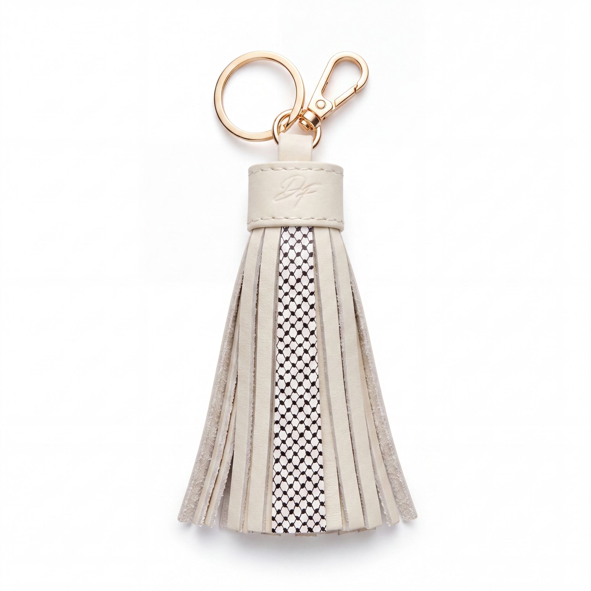 Heritage Keffiyeh Leather Tassel Charm