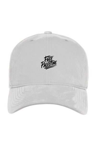 Adjustable Brushed Twill Structured Cap with "FREE PALESTINE" Embroidery