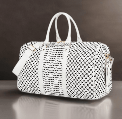 Keffiyeh-Inspired PU Leather Travel Bag