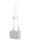 Keffiyeh-Inspired PU Leather Crossbody Bag