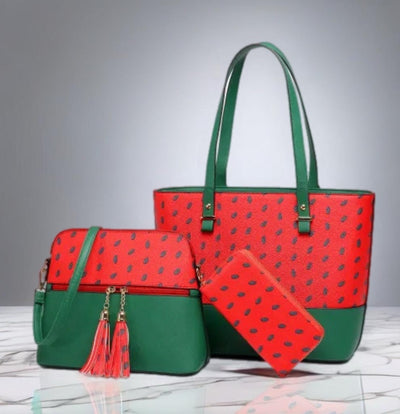 Watermelon 3pc Bag Set – A Tribute to Palestinian Heritage