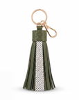 Heritage Keffiyeh Leather Tassel Charm