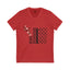 V-Neck T-Shirt – Keffiyeh Pattern with Hearts