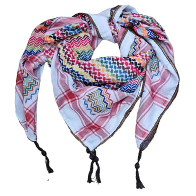 Threads of Joy – Rainbow Keffiyeh Series – Symbol of Peace and Hope